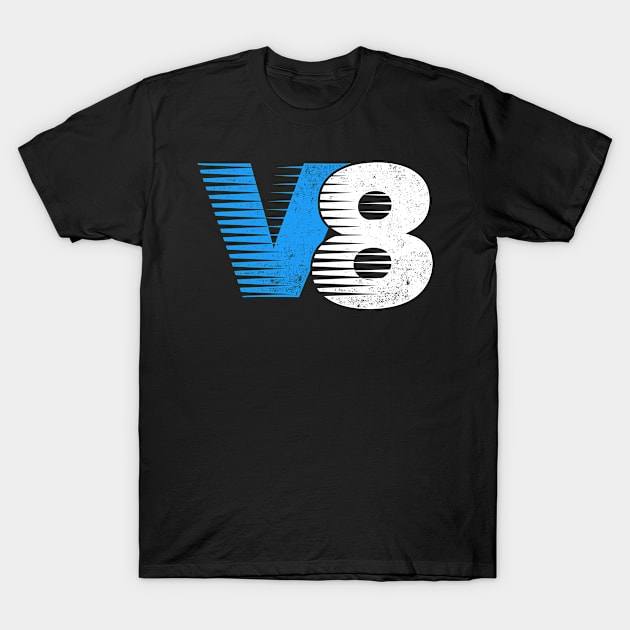 V8 Cylinder Engine Design for Muscle Car Fans T-Shirt by c1337s